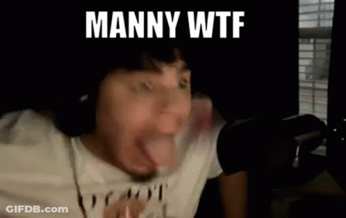 A Man Is Making A Funny Face In Front Of A Microphone While Wearing Headphones . GIF