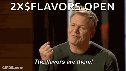 A Man Is Making A Funny Face While Saying The Flavors Are There . GIF