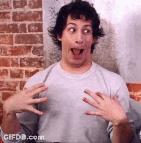 Man Making Funny Face With Hands In Front GIF