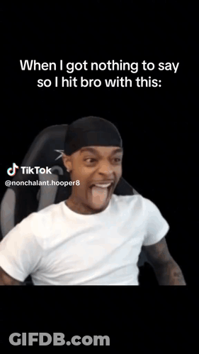 A Man Is Making A Funny Face With His Tongue Out . GIF