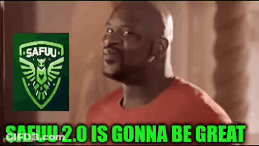 A Man Is Making A Funny Face With The Words Safuu 2.0 Is Gonna Be Great GIF