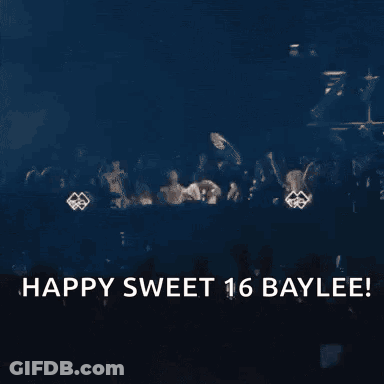 A Man Is Playing A Dj Set At A Party And Says Happy Sweet 16 Baylee ! GIF