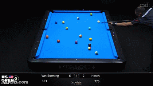 A Man Is Playing Pool On A Diamond Table GIF
