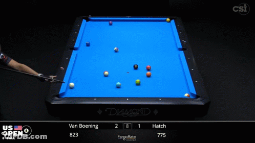 A Man Is Playing Pool On A Diamond Table GIF