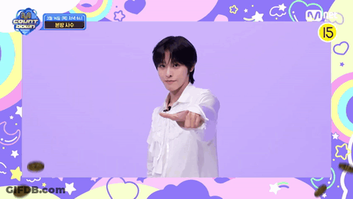 A Man Is Pointing At The Camera With Coins Falling Around Him And A Sign That Says ' Count Down ' On It GIF