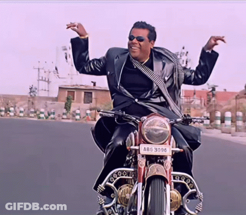 Man Riding Motorcycle With License Plate A86 3096 GIF