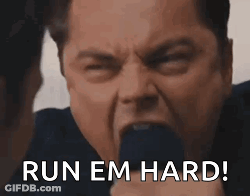 A Man Is Screaming And Saying Run Em Hard GIF