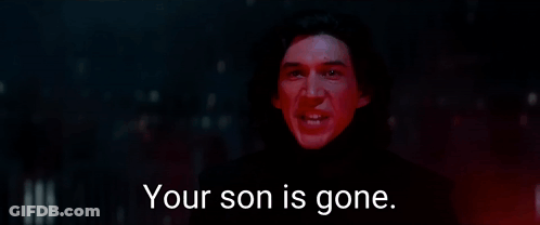 A Man Is Screaming In The Dark With The Words Your Son Is Gone GIF