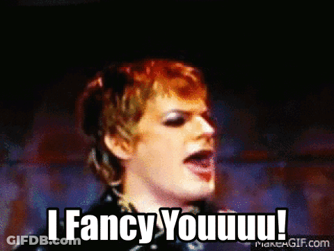 A Man Is Singing And Says I Fancy You !!! GIF