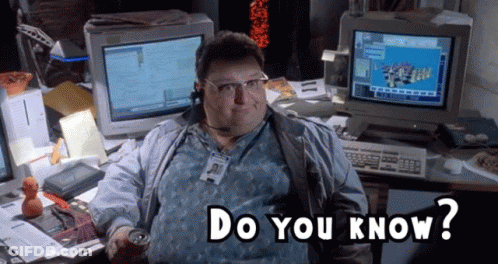 A Man Is Sitting At A Desk Holding A Can Of Soda And Asking Do You Know ? GIF