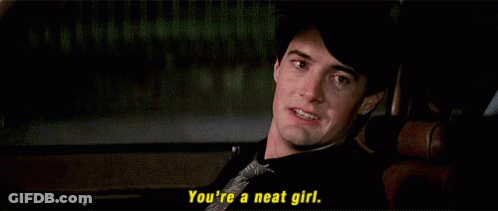 A Man Is Sitting In A Car And Says You 'Re A Neat Girl . GIF