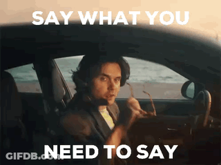 Man Sitting In Car Say What You Need GIF