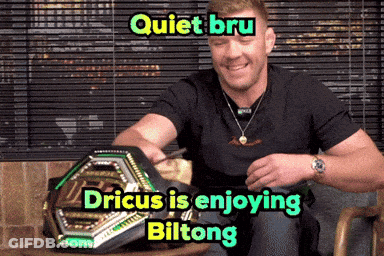 A Man Is Sitting In A Chair With A Ufc Belt On His Lap And The Caption Quiet Bru GIF