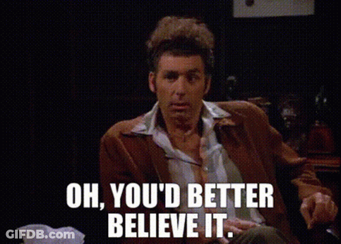 A Man Is Sitting In A Chair With The Words Oh , You 'D Better Believe It GIF