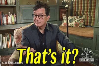 A Man Is Sitting In A Chair With The Words That 'S It Written On It GIF