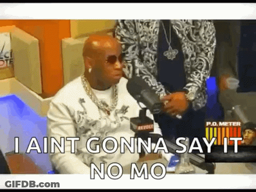 A Man Is Sitting In Front Of A Microphone And Says I Ain T Gonna Say It No Mo GIF