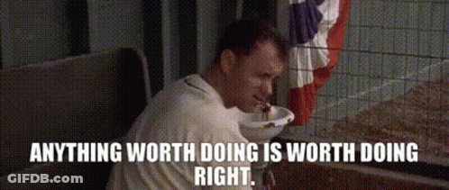 Man Sitting Before American Flag And Motivational Quote GIF