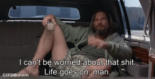 A Man Is Sitting In The Back Of A Limousine And Says " I Can T Be Worried About That Shit GIF