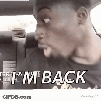 A Man Is Sitting In The Back Seat Of A Car And Making A Face . GIF