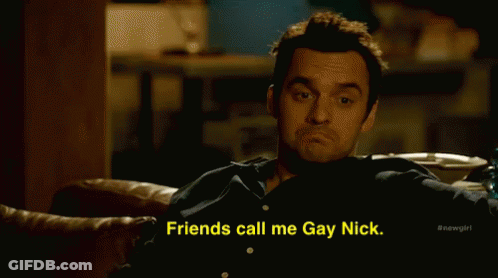 A Man Is Sitting On A Couch And Saying Friends Call Me Gay Nick GIF