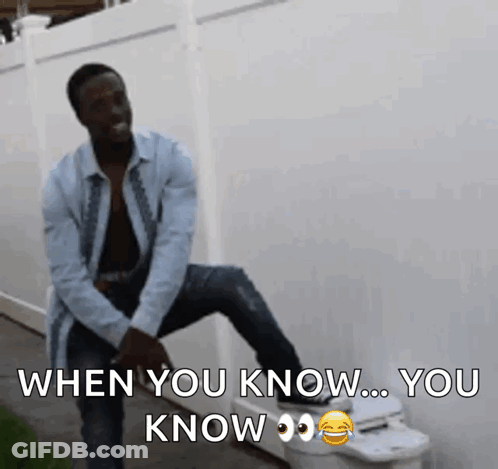 Man Sitting On Toilet When You Know You Know GIF