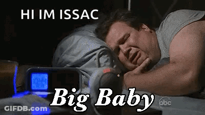 A Man Is Sleeping In A Bed With An Alarm Clock Next To Him . GIF
