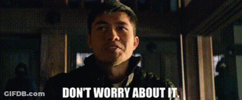 A Man Is Smoking A Cigarette And Says `` Don T Worry About It '' . GIF