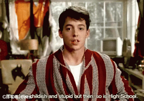 A Man Is Smoking A Cigarette And Says It 'S A Little Childish And Stupid But Then So Is High School GIF