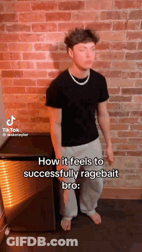 A Man Is Standing In Front Of A Brick Wall With His Eyes Closed And A Necklace Around His Neck . GIF