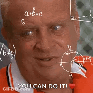 A Man Is Standing In Front Of A Chalkboard With Mathematical Equations On It . GIF