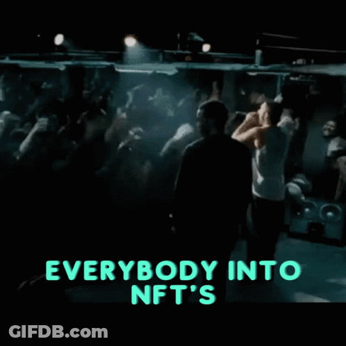 Man Standing In Front Of Crowd With Hands Up GIF
