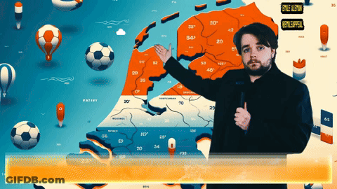 A Man Is Standing In Front Of A Map With A Sign Above Him That Says ' Snl ' GIF