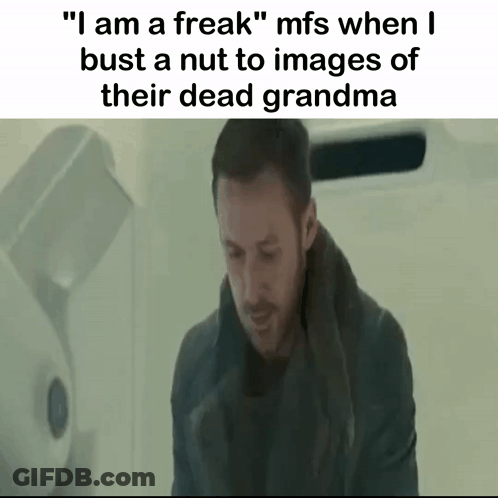A Man Is Standing In Front Of A Toilet Paper Dispenser With The Caption " I Am A Freak " Written On The Bottom GIF