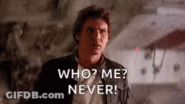 A Man Is Standing In Front Of A Wall And Asking Who ? Me ? Never ! GIF