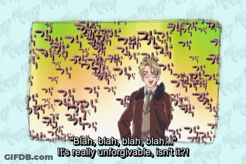 A Man Is Standing In Front Of A Wall That Says " Blah Blah Blah " GIF