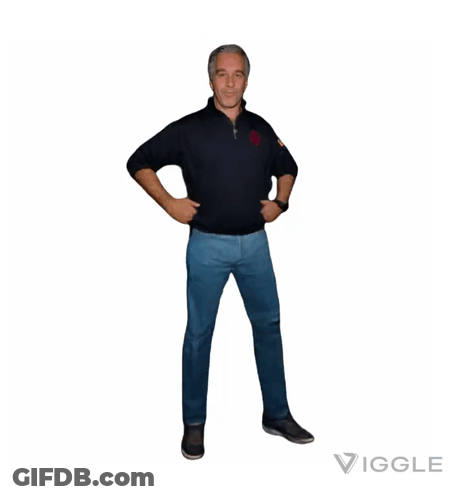 A Man Is Standing With His Hands On His Hips And The Word Vigge Is On The Bottom GIF