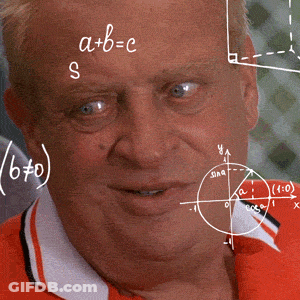 A Man Is Surrounded By Math Equations Including A + B = C And S = 2A GIF
