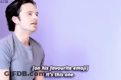 A Man Is Talking About His Favourite Emoji GIF
