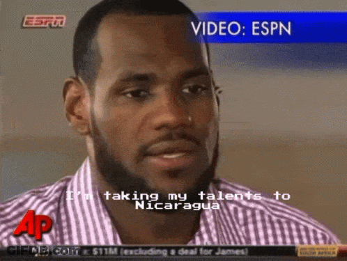 A Man Is Talking About Taking His Talents To Nicaragua On Espn GIF