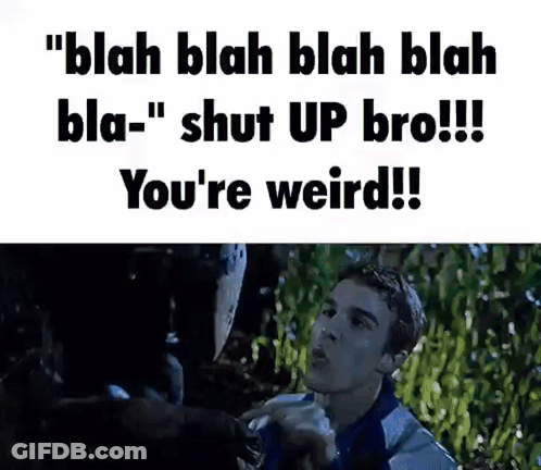 A Man Is Talking To A Killer In A Movie While Holding A Knife . GIF