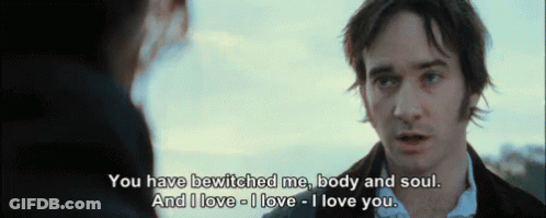 A Man Is Talking To A Woman And Says " You Have Bewitched Me Body And Soul " GIF