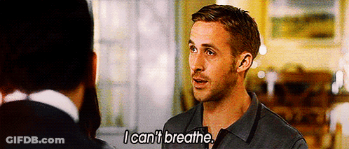 A Man Is Talking To Another Man And Says `` I Can T Breathe '' . GIF