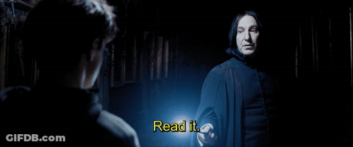 A Man Is Talking To Another Man With The Words Read It Above Him GIF