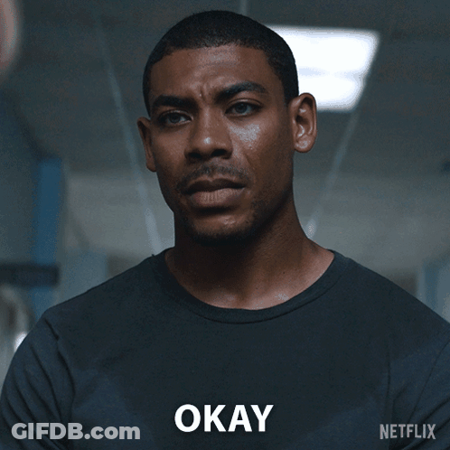 Man Wearing Black Okay Shirt GIF