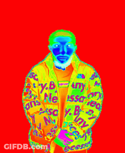 A Man Is Wearing A Green Jacket With Supreme Written On It GIF
