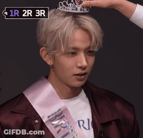 A Man Is Wearing A Sash That Says Bride GIF