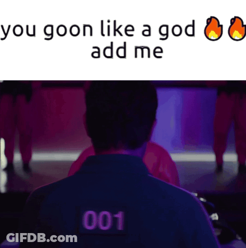 A Man Is Wearing A Shirt With The Number 001 On The Back GIF