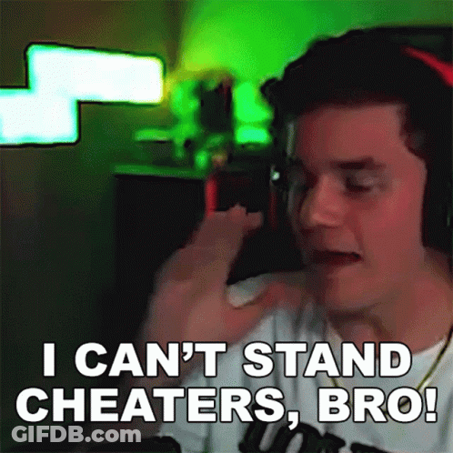 A Man Is Wearing Headphones And Says I Can 'T Stand Cheaters , Bro ! GIF