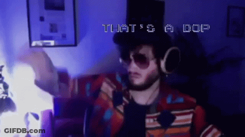 A Man Is Wearing Headphones And Sunglasses And Says That 'S A Cop GIF