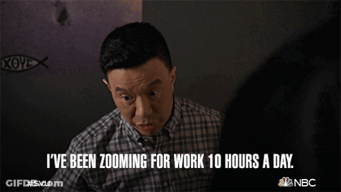 A Man Is Zooming For Work 10 Hours A Day GIF